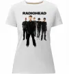 Жіноча преміум футболка Radiohead band Білий фото