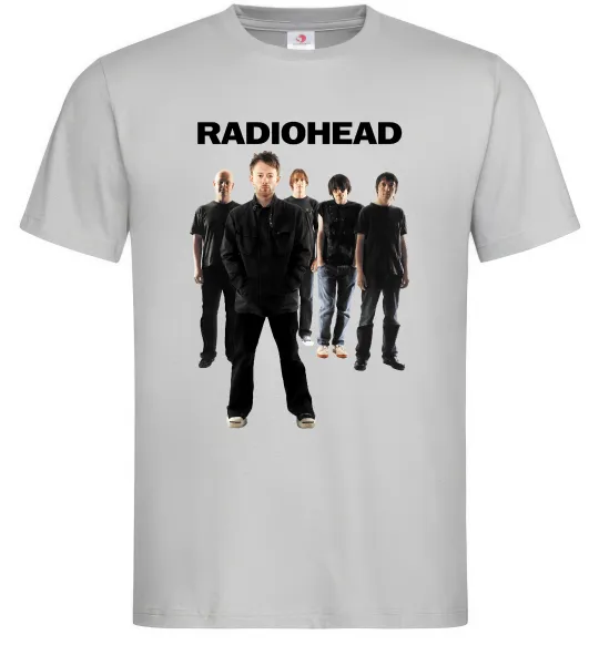 Чоловіча футболка Radiohead band Сірий фото