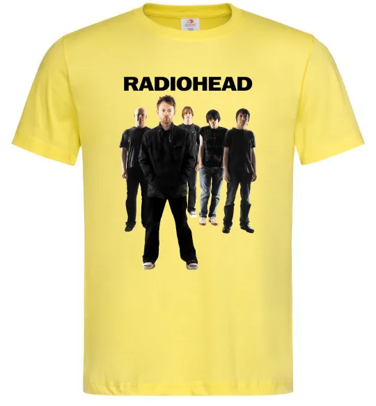 Чоловіча футболка Radiohead band Лимонний фото