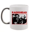 Чашка з кольоровою ручкою Radiohead photo Срібло фото