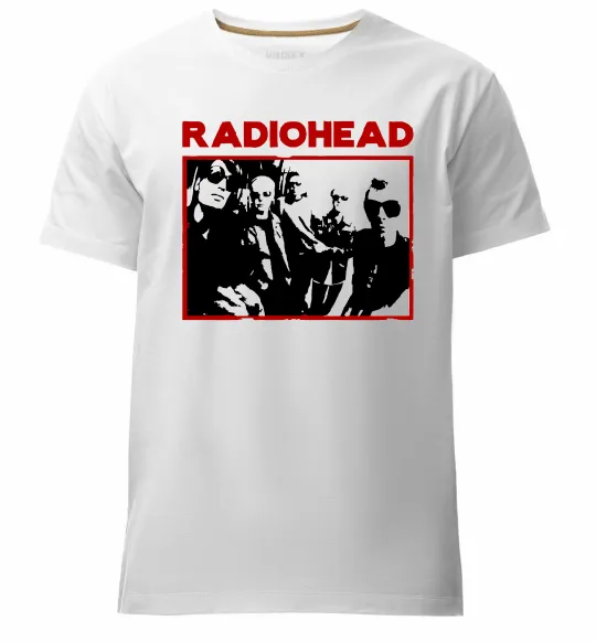 Мужская премиум футболка Radiohead photo Белый фото