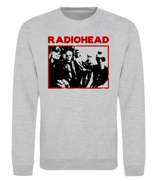 Світшот Radiohead photo Сірий меланж фото