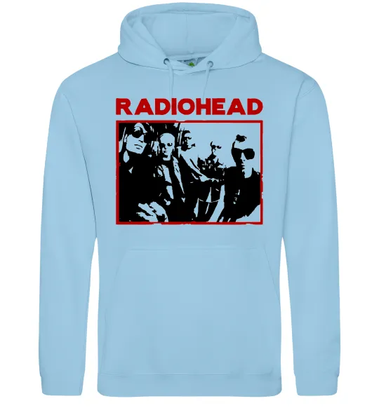 Чоловіча толстовка (худі) Radiohead photo Блакитний фото