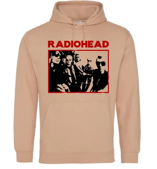 Женская толстовка (худи) Radiohead photo Песочный фото