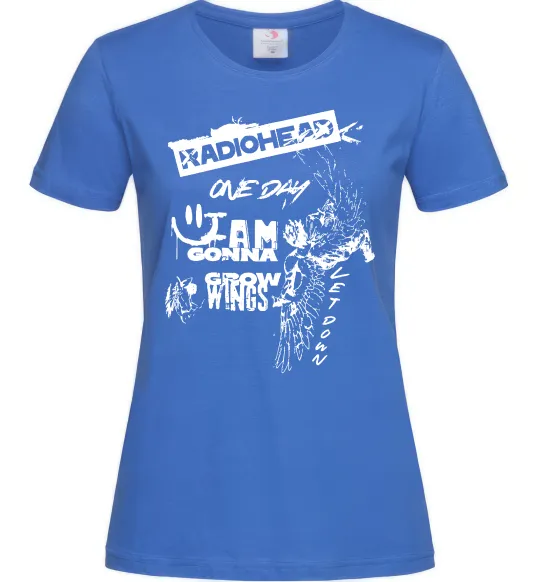 Жіноча футболка Radiohead let down Яскраво-синій фото