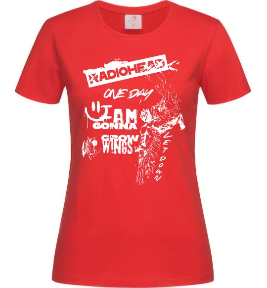 Жіноча футболка Radiohead let down Червоний фото