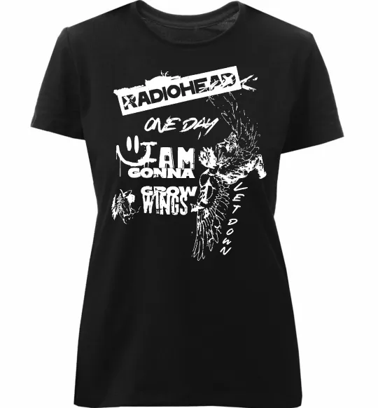 Жіноча преміум футболка Radiohead let down Чорний фото