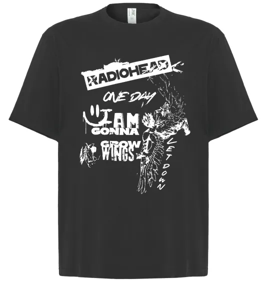 Футболка Оверсайз Radiohead let down Черный фото