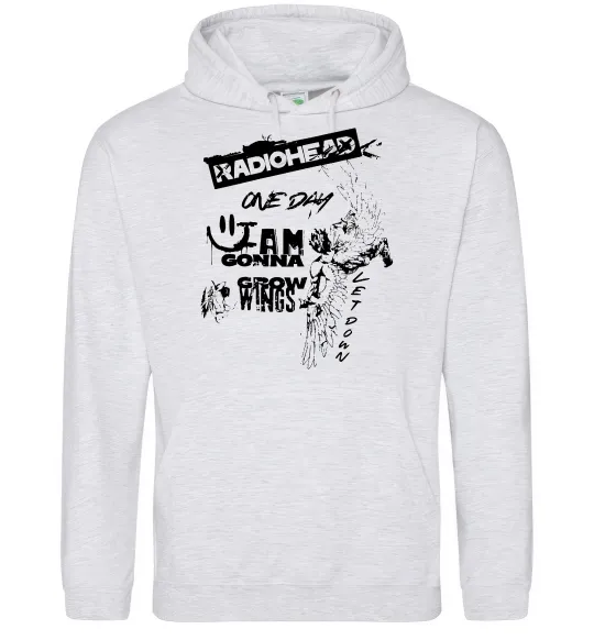 Женская толстовка (худи) Radiohead let down Серый меланж фото