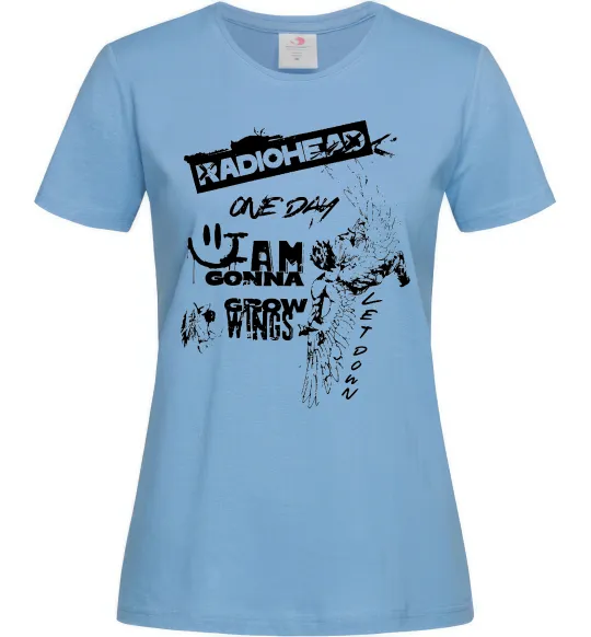 Жіноча футболка Radiohead let down Блакитний фото