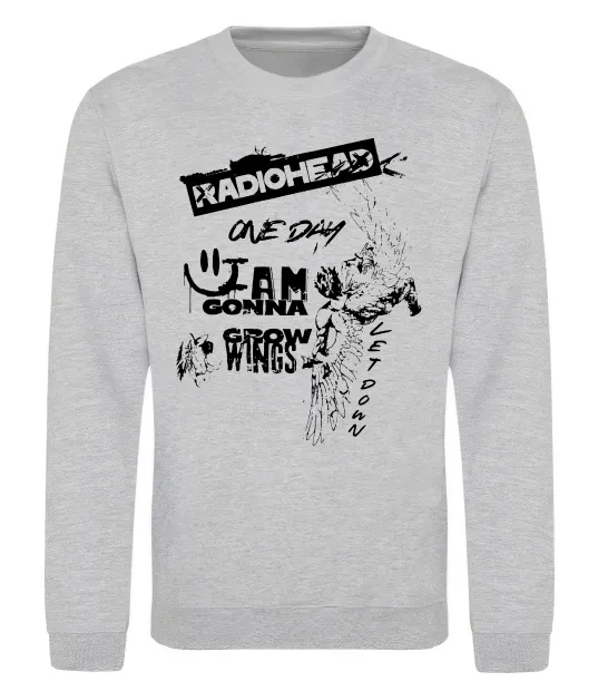 Світшот Radiohead let down Сірий меланж фото