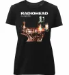 Жіноча преміум футболка Radiohead ok computer Чорний фото