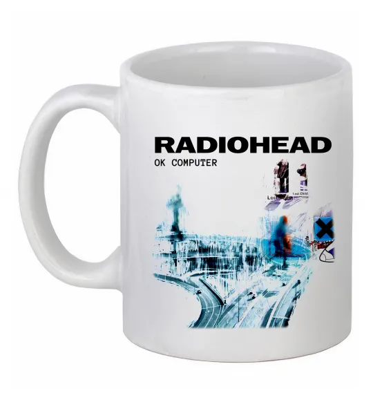 Чашка керамічна Radiohead ok computer Білий фото