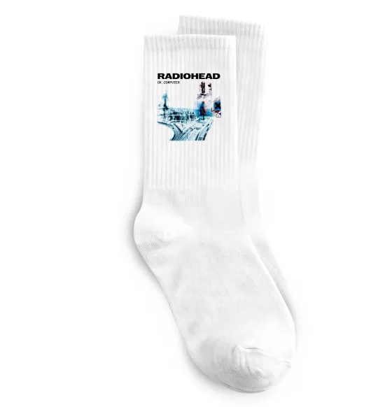 Носки Radiohead ok computer Белый фото