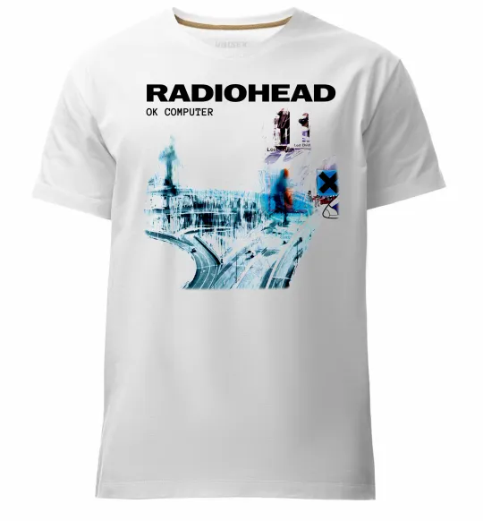 Чоловіча преміум футболка Radiohead ok computer Білий фото