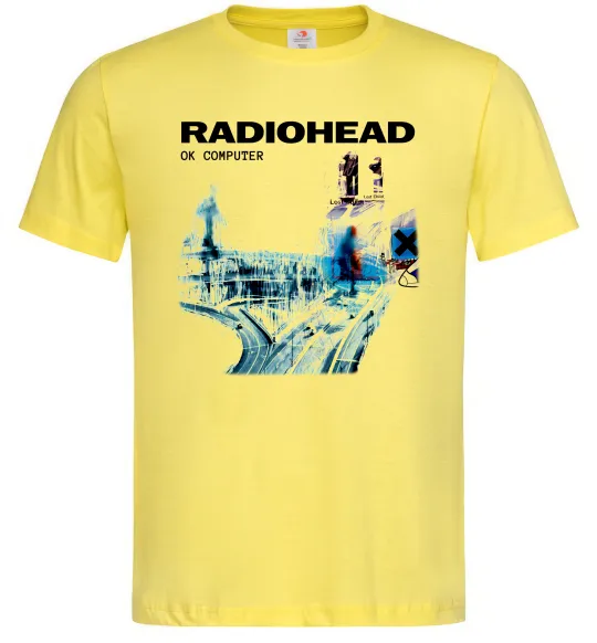 Мужская футболка Radiohead ok computer Лимонный фото