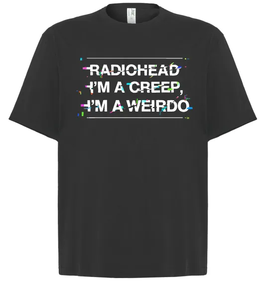 Футболка Оверсайз Radiohead Creep Черный фото