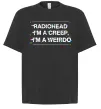 Футболка Оверсайз Radiohead Creep Черный фото