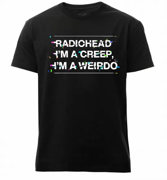 Мужская премиум футболка Radiohead Creep Черный фото