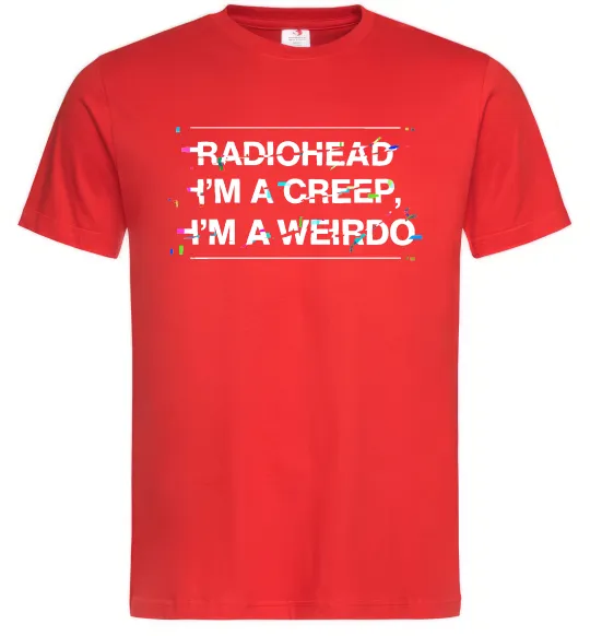 Мужская футболка Radiohead Creep Красный фото