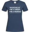 Женская футболка Radiohead Creep Темно-синий фото