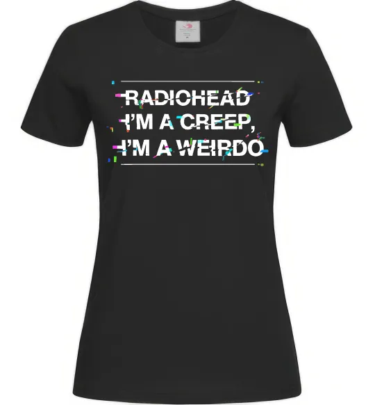 Женская футболка Radiohead Creep Черный фото