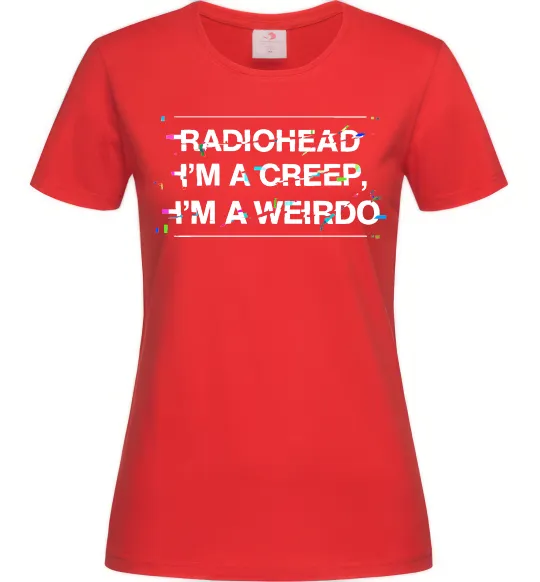 Женская футболка Radiohead Creep Красный фото