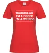 Женская футболка Radiohead Creep Красный фото