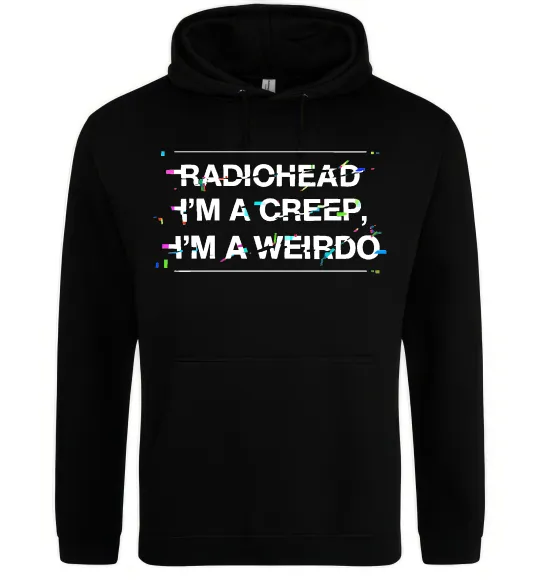 Мужская толстовка (худи) Radiohead Creep Черный фото