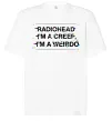 Футболка Оверсайз Radiohead Creep Белый фото