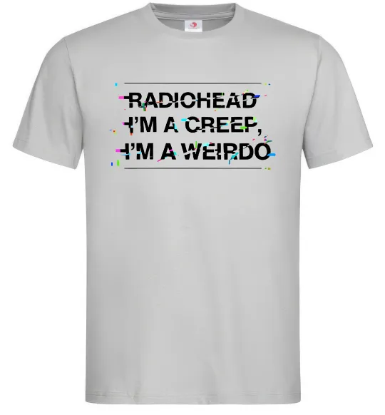Мужская футболка Radiohead Creep Серый фото