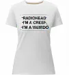 Женская премиум футболка Radiohead Creep Белый фото