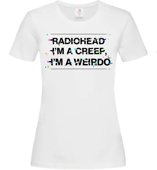 Женская футболка Radiohead Creep Белый фото