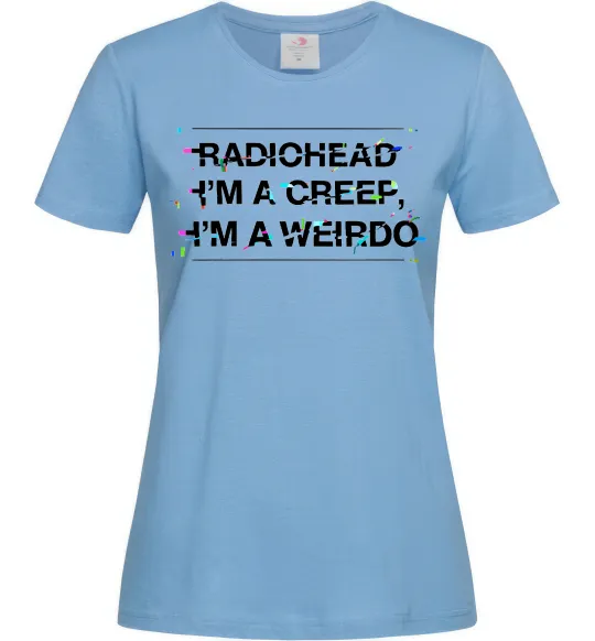 Женская футболка Radiohead Creep Голубой фото