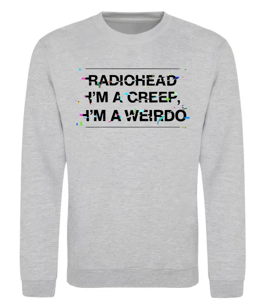 Світшот Radiohead Creep Сірий меланж фото