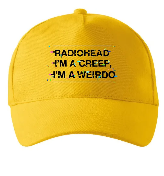 Кепка Radiohead Creep Солнечно желтый фото