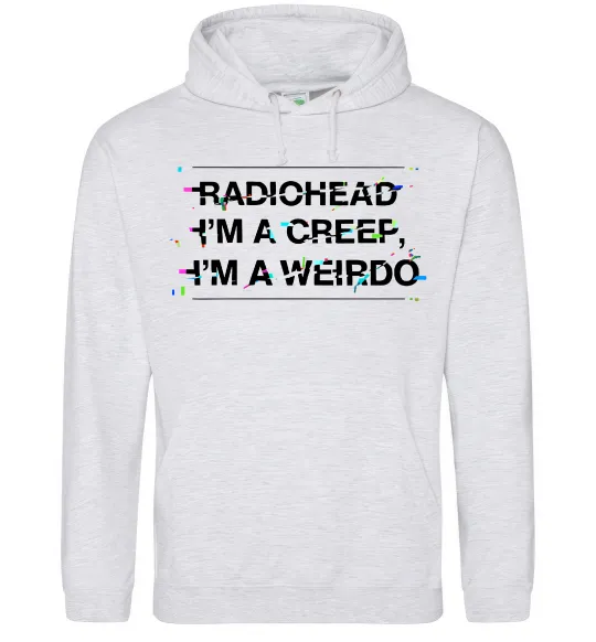 Женская толстовка (худи) Radiohead Creep Серый меланж фото