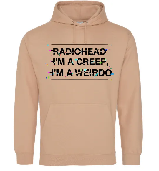 Женская толстовка (худи) Radiohead Creep Песочный фото