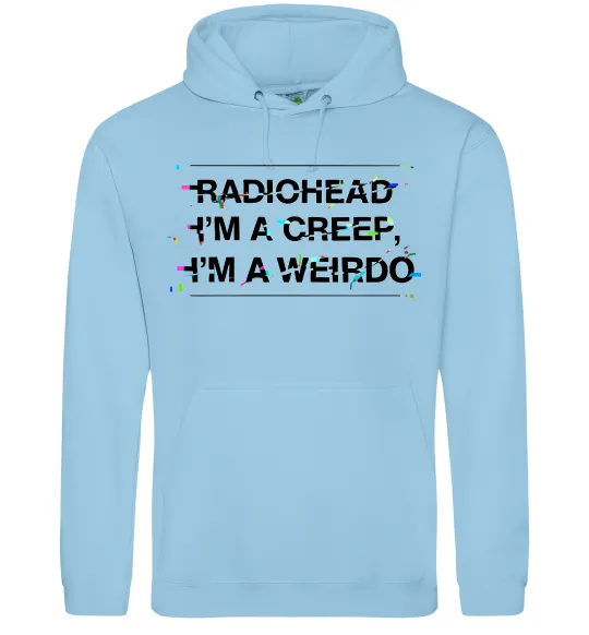 Жіноча толстовка (худі) Radiohead Creep Блакитний фото