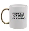 Чашка с цветной ручкой Radiohead Creep Золото фото