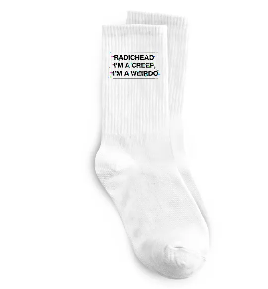 Носки Radiohead Creep Белый фото