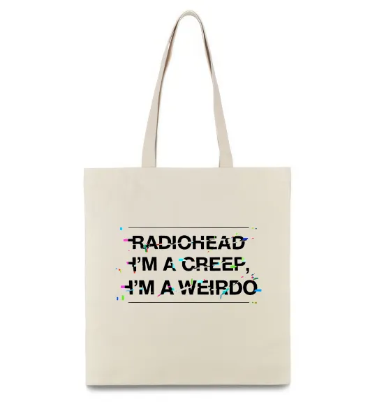 Эко-сумка Radiohead Creep Бежевый фото