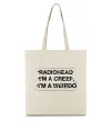 Эко-сумка Radiohead Creep Бежевый фото