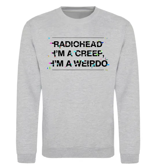 Свитшот Radiohead Creep Серый меланж фото