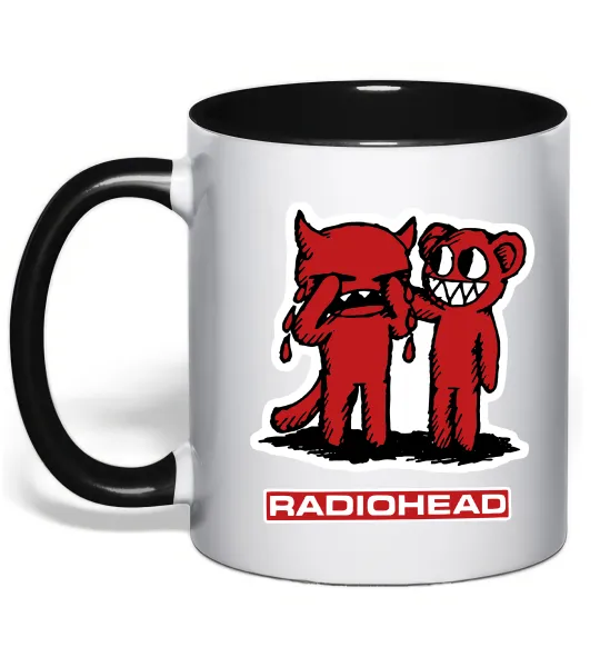 Чашка с цветной ручкой Radiohead amnesiac Черный фото