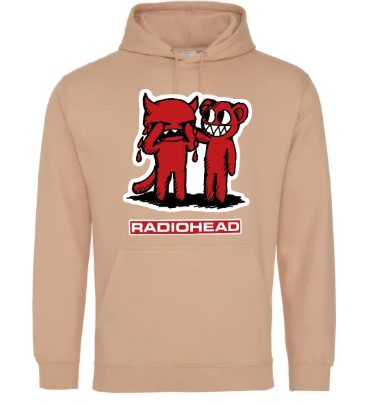 Мужская толстовка (худи) Radiohead amnesiac Песочный фото
