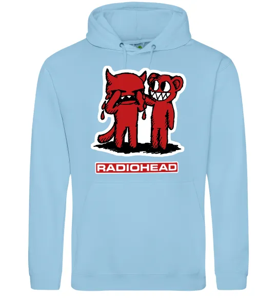 Чоловіча толстовка (худі) Radiohead amnesiac Блакитний фото
