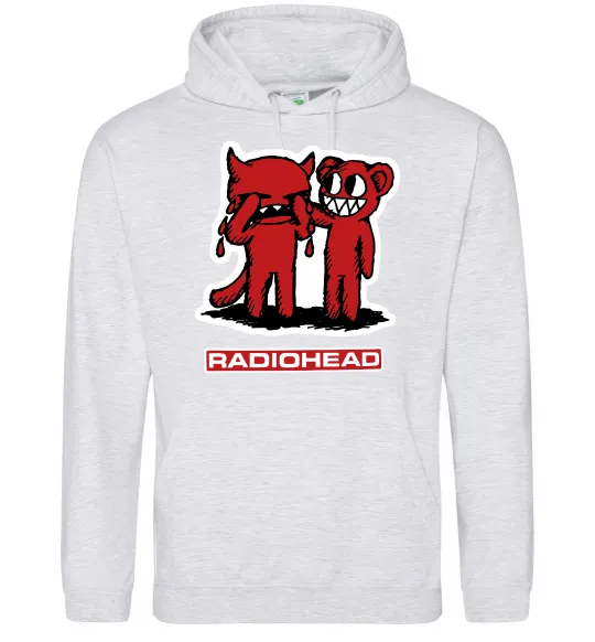 Женская толстовка (худи) Radiohead amnesiac Серый меланж фото