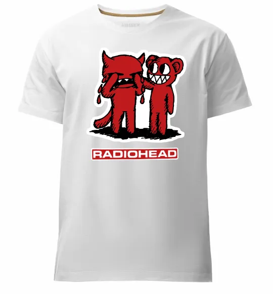 Мужская премиум футболка Radiohead amnesiac Белый фото