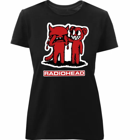 Женская премиум футболка Radiohead amnesiac Черный фото